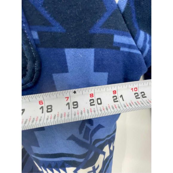 Polo Ralph Lauren Pullover Sweatshirt Men Large SouthwestFleece Mockneck Blue - Picture 8 of 12